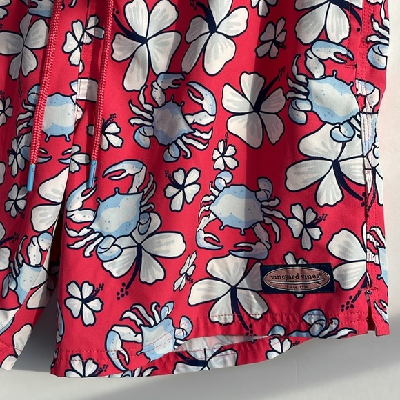 Vineyard Vines Coral and Blue Swim Trunks Shorts with Elastic Waistband Medium - Picture 9 of 16